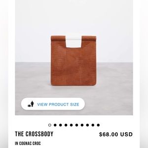 BEIS Crossbody in Cognac Croc